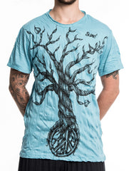 Sure Design Men's Peace Tree T-Shirt Turquoise