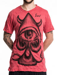 Sure Design Men's Spades Eye T-Shirt Red