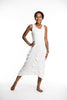 Sure Design Womens Solid Scoop Neck Tank Dress White