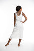 Sure Design Womens Solid Scoop Neck Tank Dress White