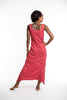 Sure Design Womens Solid Scoop Neck Tank Dress Red