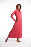 Wholesale Sure Design Womens Solid Long Sleeve Hoodie Dress Red - $13.00