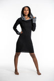 Wholesale Pullover Hoodie Dress Black Gray - $22.00