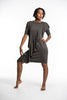 Diagonal Frill Dress in Gray