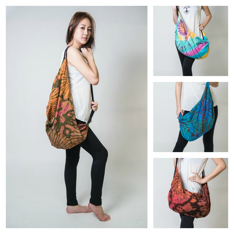 Assorted set of 4 Hand Made Tie Dye Boho Day Bag Purse