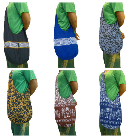 Assorted set of 10 Thai Hand Made Embroidered Shoulder Bags