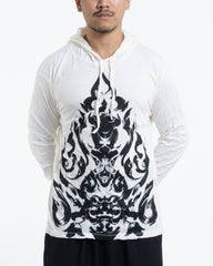 Unisex Buddha Chakra Hoodie in White