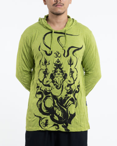 Unisex Ganesh Chakra Hoodie in Lime