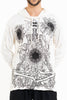 Sure Design Unisex Sunflower Skull Hoodie White