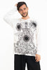 Sure Design Unisex Sunflower Skull Hoodie White