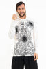 Sure Design Unisex Sunflower Skull Hoodie White
