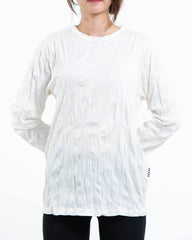 Sure Design Unisex Blank Long Sleeve Shirt White