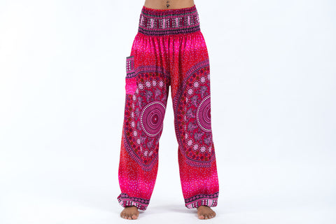 Tribal Chakras Unisex Harem Pants in Pink