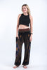 Peacock Eye Unisex Harem Pants in Black