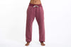 Unisex Terry Pants with Aztec Pockets in Red