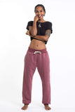 Wholesale Unisex Terry Pants with Aztec Pockets in Red - $18.00