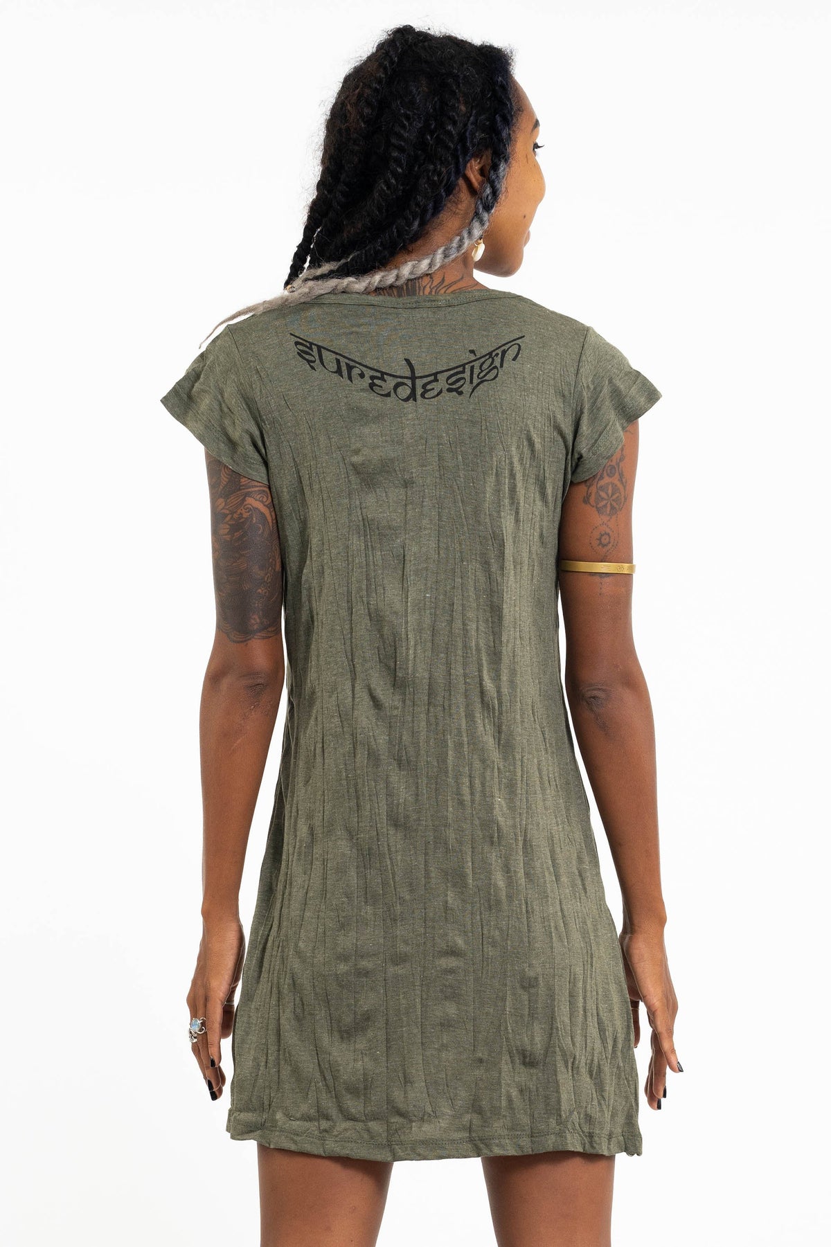 Sure Design Women's Space Man Dress Green
