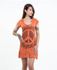Sure Design Women's Peace Sign Dress Orange