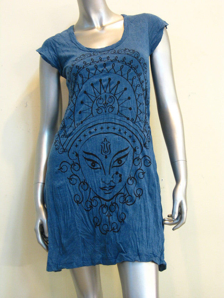 Sure Design Women's Durga Kali Dress Denim Blue