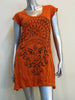 Sure Design Women's Durga Kali Dress Orange