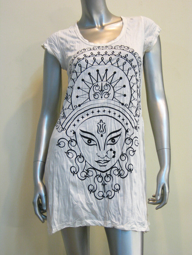 Sure Design Women's Durga Kali Dress White