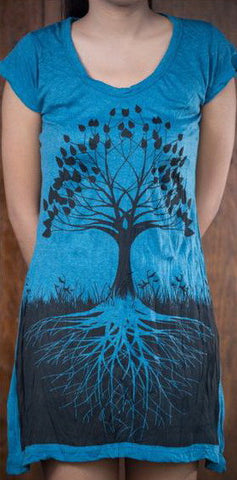 Sure Design Women's Tree of Life Dress Denim Blue
