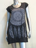 Sure Design Women's Dreamcatcher Dress Silver on Black