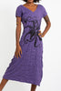 Sure Design Womens Octopus V Neck Tee Dress Purple
