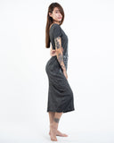 Wholesale Sure Design Womens Harmony V Neck Long Dress in Silver on Black - $10.00