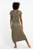 Sure Design Womens Magic Mushroom V Neck Tee Dress Green