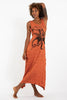Sure Design Womens Octopus Long Tank Dress in Orange