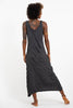 Sure Design Womens Octopus Long Tank Dress in Silver on Black