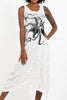 Sure Design Womens Octopus Long Tank Dress in White