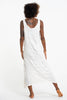 Sure Design Womens Om Tree Long Tank Dress in White