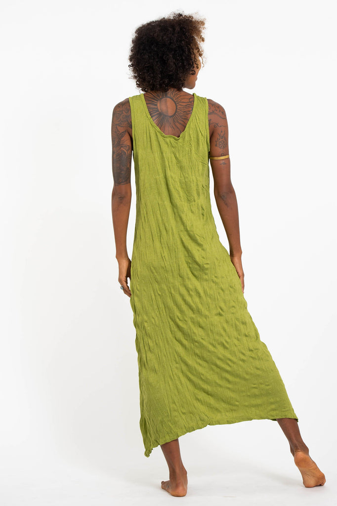 Sure Design Womens Lotus Om Long Tank Dress in Lime Sure Design Wholesale Sure Design Womens Lotus Om Long Tank Dress in Lime Sure Design Wholesale