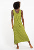 Sure Design Womens Lotus Om Long Tank Dress in Lime