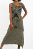 Sure Design Womens Magic Mushroom Long Tank Dress in Green