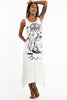 Sure Design Womens Lord Ganesh Scoop Neck Tank Dress White