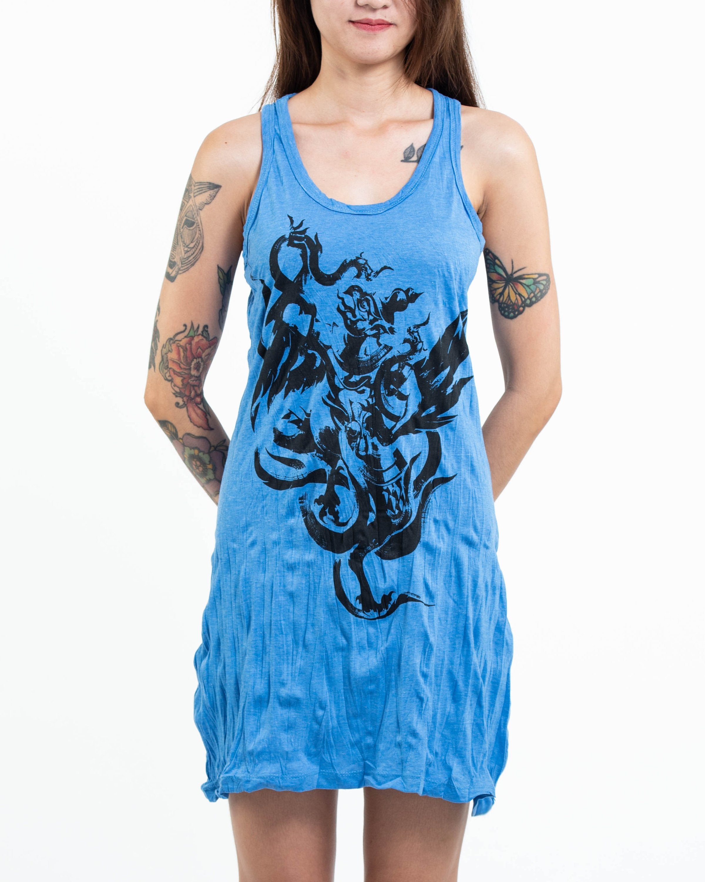 Sure Design Women's Garuda Tank Dress Blue