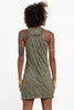 Sure Design Women's Tribal Masks Tank Dress Green