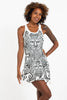 Sure Design Women's Tribal Masks Tank Dress White