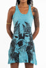 Sure Design Women's Happy Dog Tank Dress Turquoise