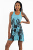 Sure Design Women's Happy Dog Tank Dress Turquoise