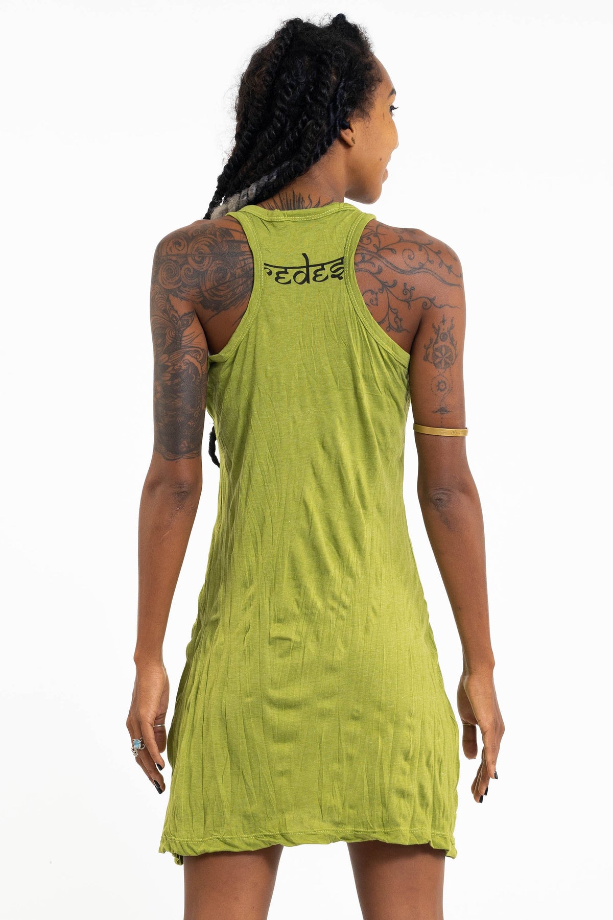 Sure Design Women's Lord Ganesh Tank Dress Lime