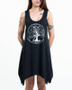 Super Soft Cotton Living Tree Tank Dress Silver on Black