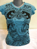 Sure Design Women's Batman Ganesh T-Shirt Turquoise