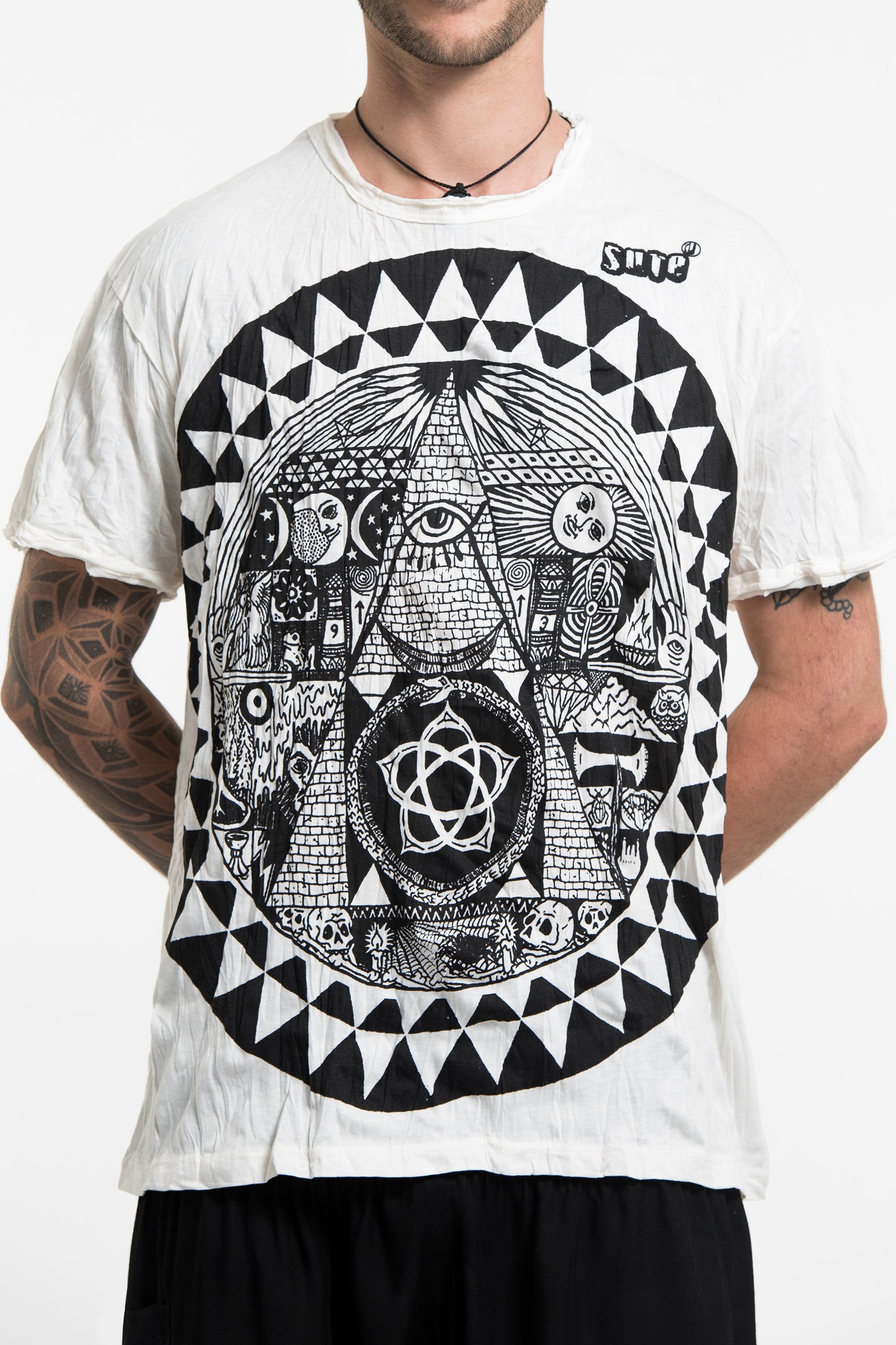 Sure Design Men's Pyramid Eye T-Shirt in White