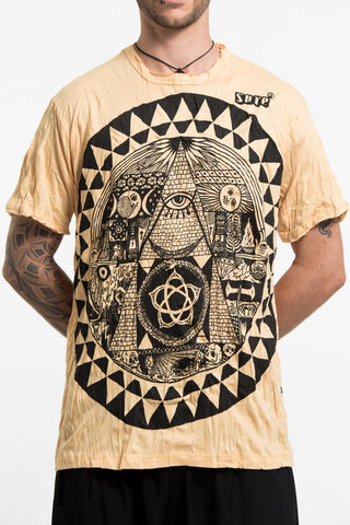Sure Design Men's Pyramid Eye T-Shirt in Yellow