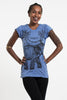 Sure Design Women's Lotus Elephant T-Shirt Blue