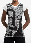 Wholesale Sure Design Women's Big Buddha Face T-Shirt White - $8.00